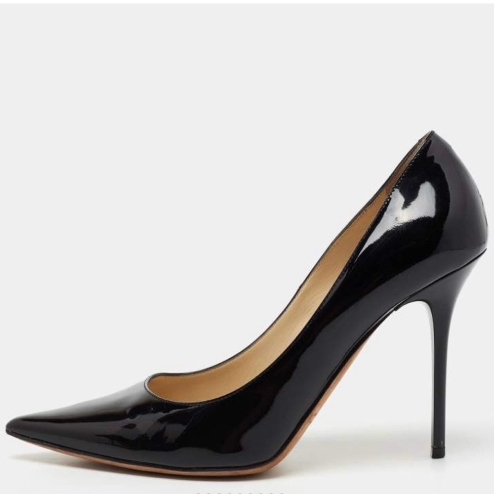 Jimmy Choo Abel 100 Patent Leather Pointed Toe Heels 40.5